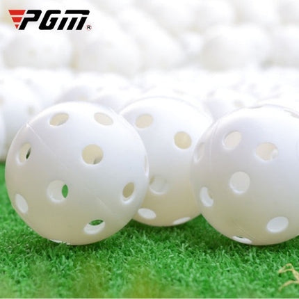 PGM 10 PCS Golf Indoor Exercise Hollow Ball, 10PCS Hollow Ball White, 10PCS Hollow Ball Yellow