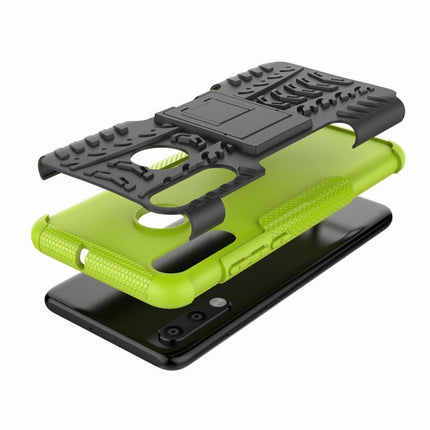 Tire Texture TPU+PC Shockproof Phone Case for Huawei P30 Lite / Nova 4e, with Holder