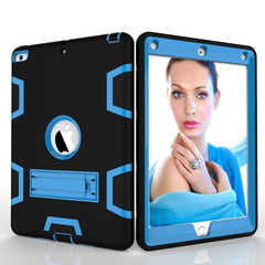 Contrast Color Silicone + PC Shockproof Case for iPad 9.7 inch (2018/2017), with Holder