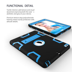 Contrast Color Silicone + PC Shockproof Case for iPad 9.7 inch (2018/2017), with Holder