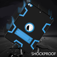 Contrast Color Silicone + PC Shockproof Case for iPad 9.7 inch (2018/2017), with Holder
