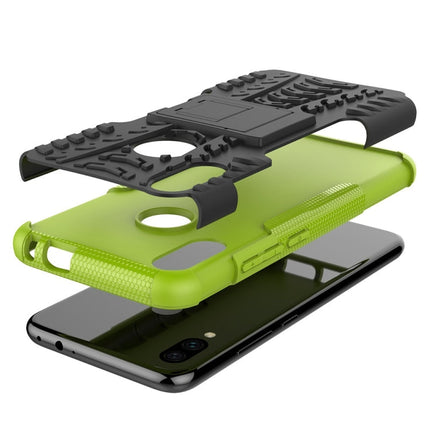 Tire Texture TPU+PC Shockproof Phone Case for Xiaomi Redmi Note 7, with Holder