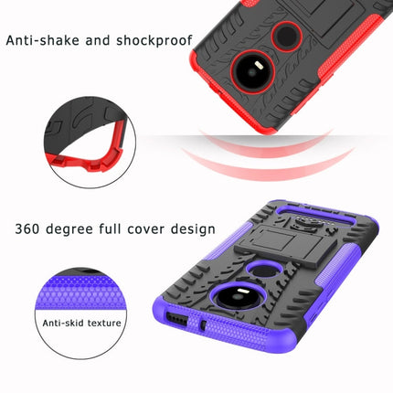 Tire Texture TPU+PC Shockproof Phone Case for Xiaomi Redmi Note 7, with Holder