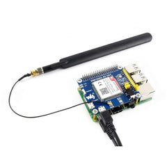 Waveshare 4G / 3G / 2G / GSM / GPRS / GNSS HAT for Raspberry Pi, LTE CAT4, for Southeast Asia, West Asia, Europe, Africa, 4G / 3G / 2G / GSM / GPRS / GNSS HAT