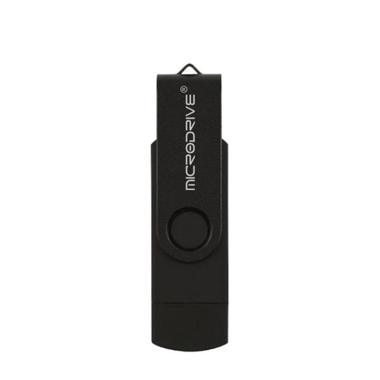 MicroDrive 8GB USB 2.0 Phone and Computer Dual-use Rotary OTG Metal U Disk, 8GB