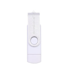 MicroDrive 8GB USB 2.0 Phone and Computer Dual-use Rotary OTG Metal U Disk, 8GB