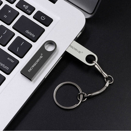 MicroDrive 16GB USB 2.0 Metal Waterproof High Speed U Disk(Grey), 16GB