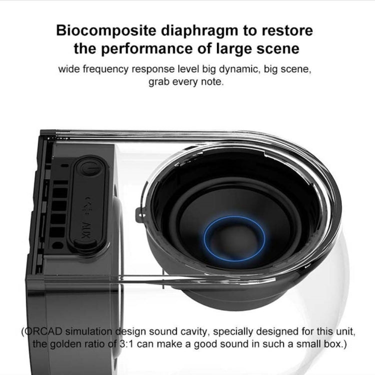 True 3D TWS Magnetic Wireless Bluetooth Stereo Surround HiFi Speaker with Full Transparent Home