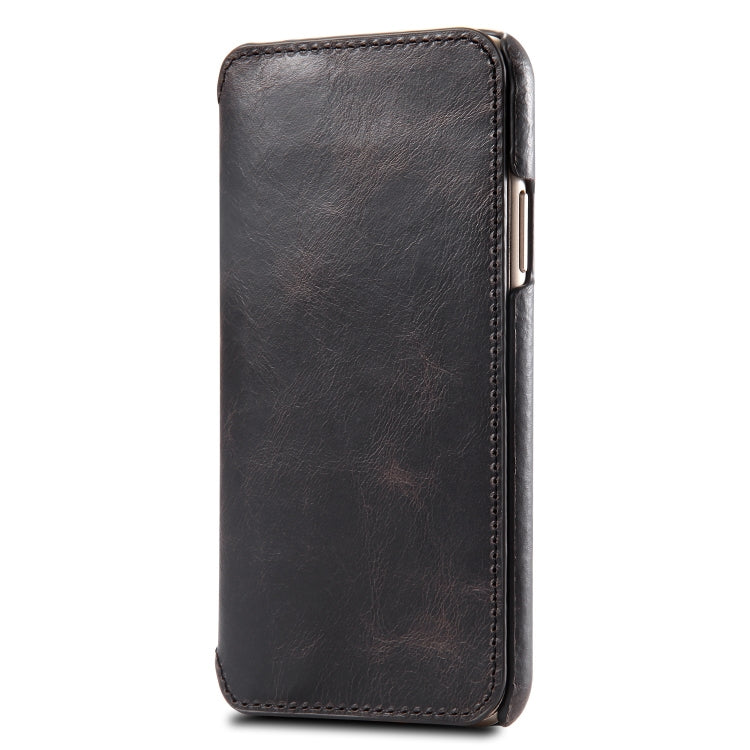 For iPhone X / XS Oil Wax Cowhide Horizontal Flip Leather Case with Card Slots & Wallet, For iPhone X / XS