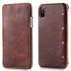 For iPhone X / XS Oil Wax Cowhide Horizontal Flip Leather Case with Card Slots & Wallet, For iPhone X / XS