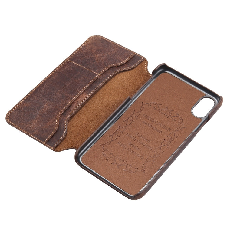 For iPhone XS Max Oil Wax Cowhide Horizontal Flip Leather Case with Card Slots & Wallet, For iPhone XS Max