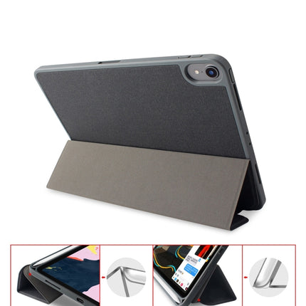 Mutural Exquisite Series Cloth Texture PU+TPU Leather Case for iPad Pro 12.9 inch (2018), with 3-Fold Holder & Pen Slot & Sleep & Wake-up Function, For iPad Pro 12.9 inch
