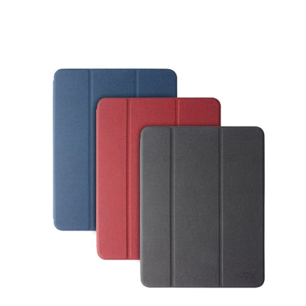 Mutural Exquisite Series Cloth Texture PU+TPU Leather Case for iPad Pro 12.9 inch (2018), with 3-Fold Holder & Pen Slot & Sleep & Wake-up Function, For iPad Pro 12.9 inch