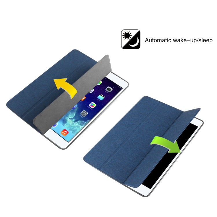 Mutural Exquisite Series Cloth Texture PU+TPU Leather Case for iPad Pro 10.5 inch, with 3-Fold Holder & Pen Slot & Sleep & Wake-up Function, For iPad Pro 10.5 inch