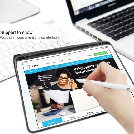 Mutural Exquisite Series Cloth Texture PU+TPU Leather Case for iPad Pro 10.5 inch, with 3-Fold Holder & Pen Slot & Sleep & Wake-up Function, For iPad Pro 10.5 inch