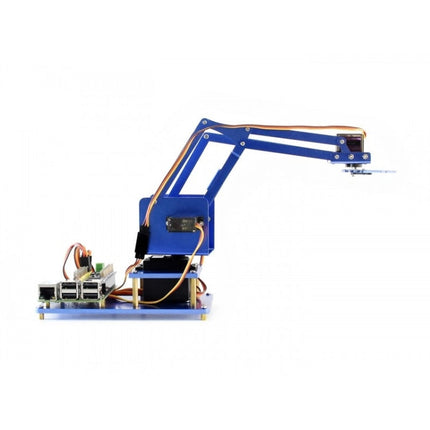 Waveshare 4-DOF Metal Robot Arm Kit for Raspberry Pi (Europe), Bluetooth / WiFi Remote Control, EU Plug