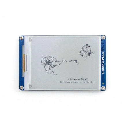 Waveshare 4.3 inch 800x600 Pixel Serial Interface Electronic Paper Display UART Module, 10628
