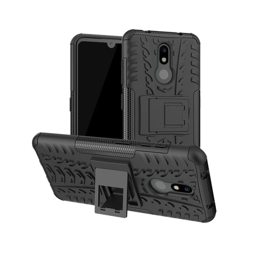 Tire Texture TPU+PC Shockproof Case for Nokia 3.2, with Holder, For Nokia 3.2