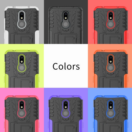 Tire Texture TPU+PC Shockproof Case for Nokia 3.2, with Holder, For Nokia 3.2