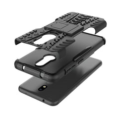 Tire Texture TPU+PC Shockproof Case for Nokia 4.2, with Holder, For Nokia 4.2