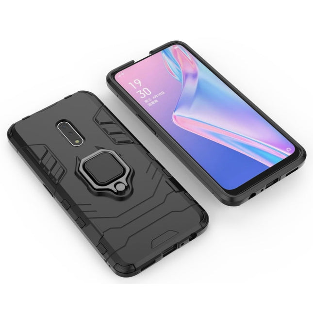 PC + TPU Shockproof Protective Case for OPPO K3 /Realme X, with Magnetic Ring Holder