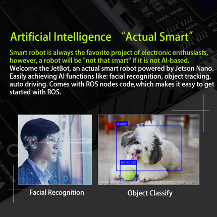 Waveshare JetBot AI Kit, AI Robot Based on Jetson Nano, Based on Jetson Nano