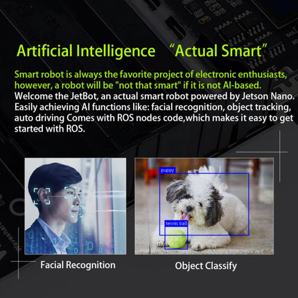 Waveshare JetBot AI Kit Accessories, Add-ons for Jetson Nano to Build JetBot, US Plug, Add-ons for Jetson Nano