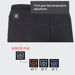USB Secure Smart Thermostat Hair Hot Pants for Men (Color:Black Size:XXXXXL)