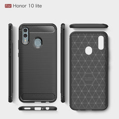 Carbon Fiber Texture TPU Shockproof Case For Huawei Honor 10 Lite / P Smart 2019, For Huawei Honor 10 Lite / P Smart 2019, Huawei Honor 10 Lite / P Smart 2019