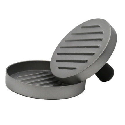 Household Food Grade Aluminum Alloy Kitchen Non-stick Coating Pressure Meat Patty Cake Hamburger Mold with 40 PCS Sided Silicone Papers, 1PC Black Handle
