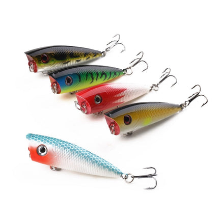 HENGJIA PO035 6cm/6g 5 PCS Simulation Hard Baits Fishing Lures Set Tackle Baits Fit Saltwater and Freshwater