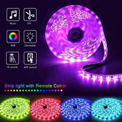 10m 180 LEDs SMD 5050 LED RGB Light Strip with WIFI Remote Control (Color:Waterproof Size:UK Plug), EU Plug