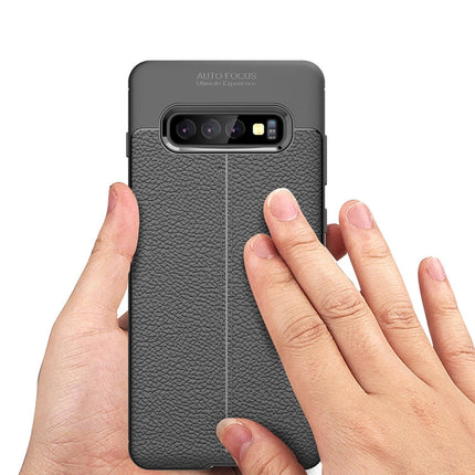 Litchi Texture TPU Shockproof Case for Galaxy S10+, For Galaxy S10+