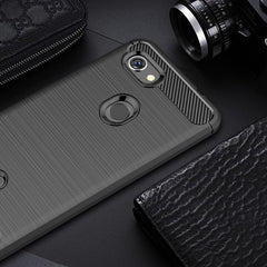 Brushed Texture Carbon Fiber Shockproof TPU Case for Google Pixel 3 Lite, For Google Pixel 3 Lite, Google Pixel 3 Lite