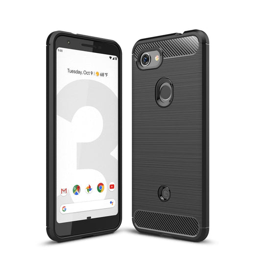 Brushed Texture Carbon Fiber Shockproof TPU Case for Google Pixel 3 Lite, For Google Pixel 3 Lite, Google Pixel 3 Lite