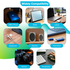 Maplin USB-C Multiport Hub USB-C to USB-A 3.0 / 3.5mm Jack / USB-C Charge Port