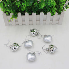 Christmas Decoration Peach Heart Painted Pendant