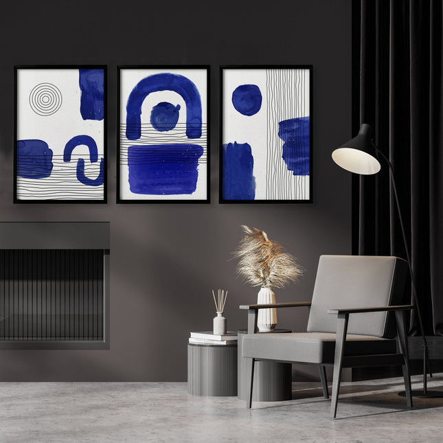 Abstract Art Wall Art | Set of 3 Abstract Wall art Prints