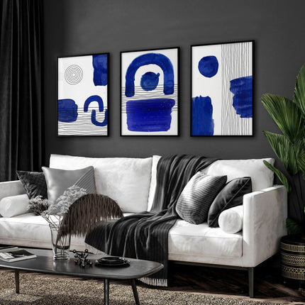 Abstract Art Wall Art | Set of 3 Abstract Wall art Prints