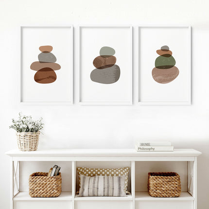 Living room wall art prints | set of 3 Abstract wall art