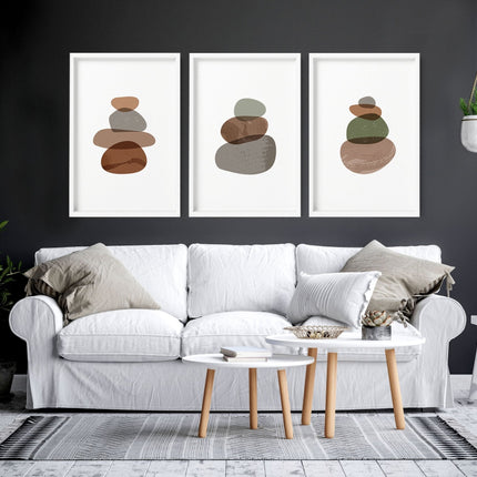 Living room wall art prints | set of 3 Abstract wall art