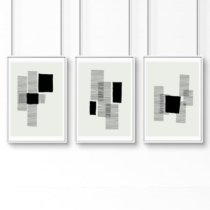 Abstract Wall Art For Bedroom | Set of 3 Abstract Wall art Prints