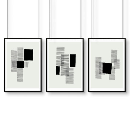 Abstract Wall Art For Bedroom | Set of 3 Abstract Wall art Prints