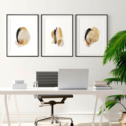 Abstract wall art for office | set of 3 wall art prints