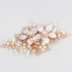 Bridal Headdress Wedding Pearl Hair Comb Insert Comb