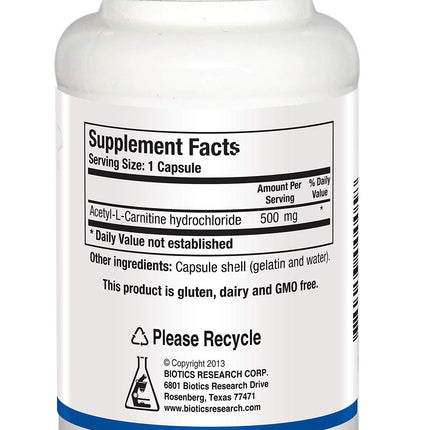 Biotics Research Acetyl L-Carnitine 90 Caps – Athletic Energy, Brain Health