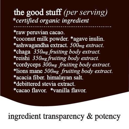 Adaptogen & Mushroom Cacao – Organic Cacao with Mushroom Extracts