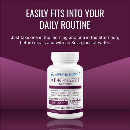 Approved Science Adrenasyl Adrenal Gland Support 180 Count – Pack of 1