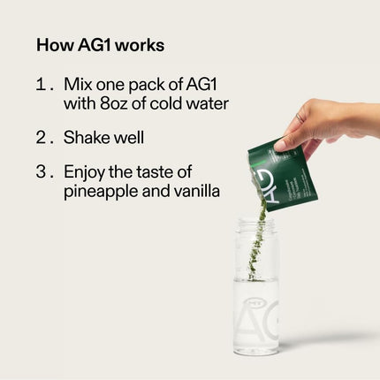 AG1 Athletic Greens Classic Formula: 75 Vitamins, Probiotic & Gut Health