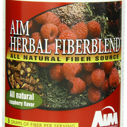 AIM Herbal Fiberblend Raspberry Powder 13 oz by AIM International | Gentle Detox & Fiber Support